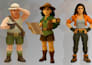 create low poly 3d character modeling with rigging and animation for games